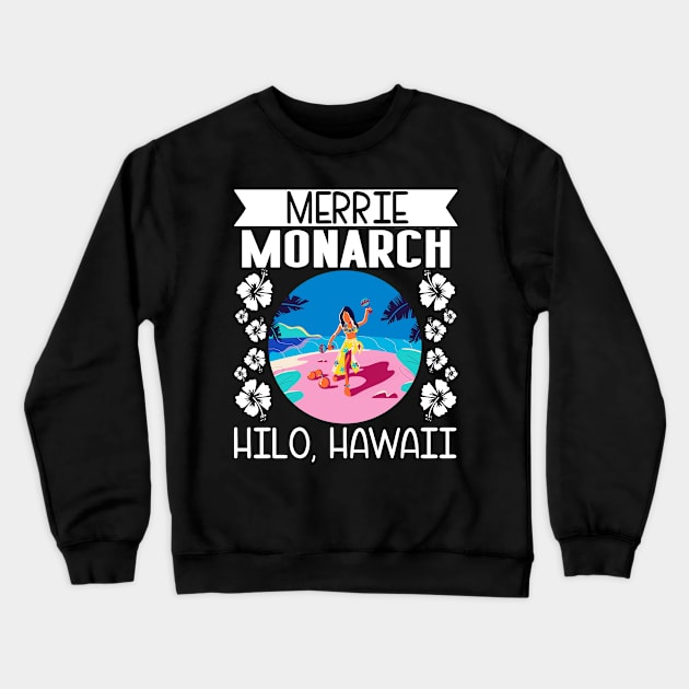 Islands Vintage Merrie Monarch Crewneck Sweatshirt by Caskara